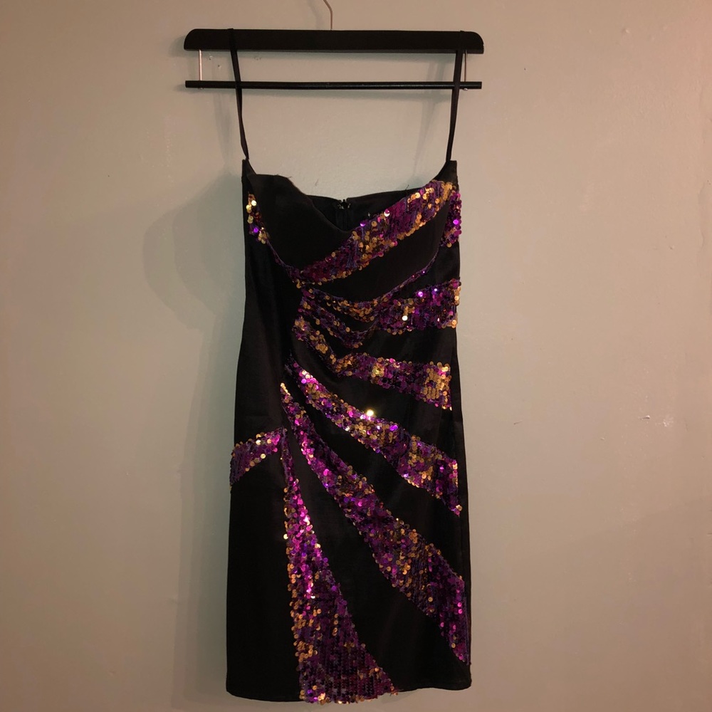 Purple & Gold sparkly dress